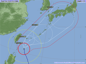 台風接近中